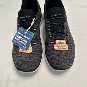 Skechers Slip Ins Black and White Athletic Shoes Size 6 New With Tags